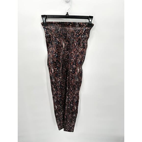 SPANX NWT Faux Leather Snake Shine Legging in Mocha Snake // XS - Picture 6 of 14